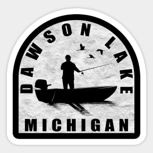 Dawson Lake Fishing Michigan Sticker